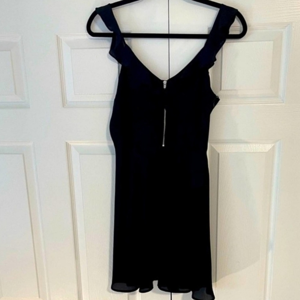 EXPRESS Black Sweetheart Sleeveless Ruffle Strap Party Dress Size S